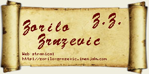 Zorilo Zrnzević vizit kartica